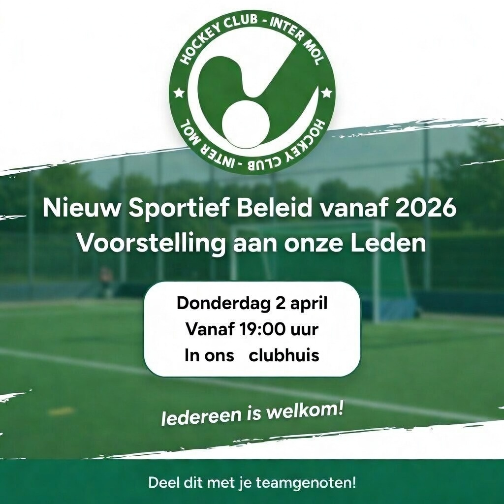 Nieuw Sportief Beleid vanaf Seizoen 2026–2027